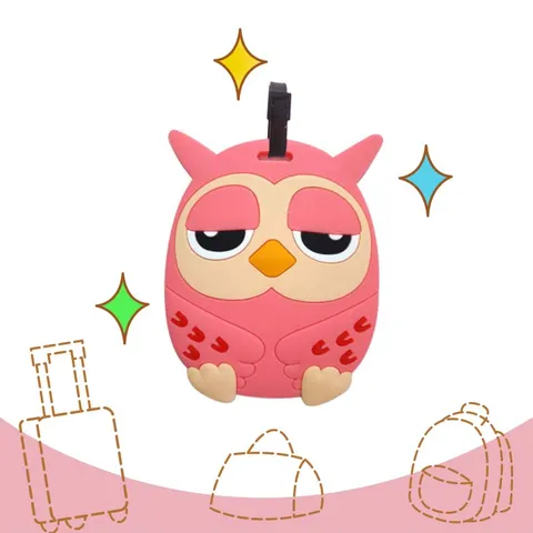 Bag Tag - Pink Owl