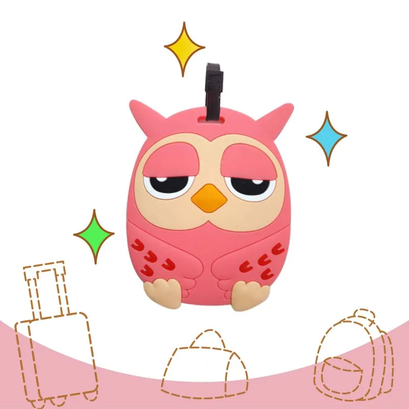 Bag Tag - Pink Owl