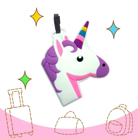 Bag Tag - Unicorn - Purple Hair