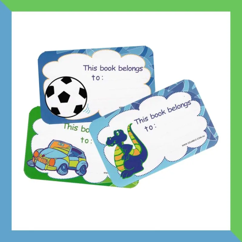 Pre-printed Book Stickers - Boy Theme