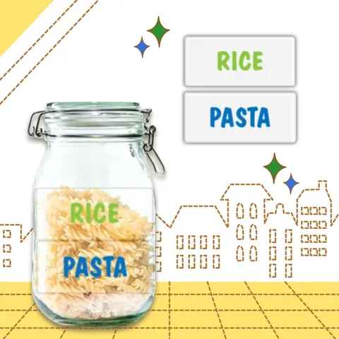 Large Clear Household Labels