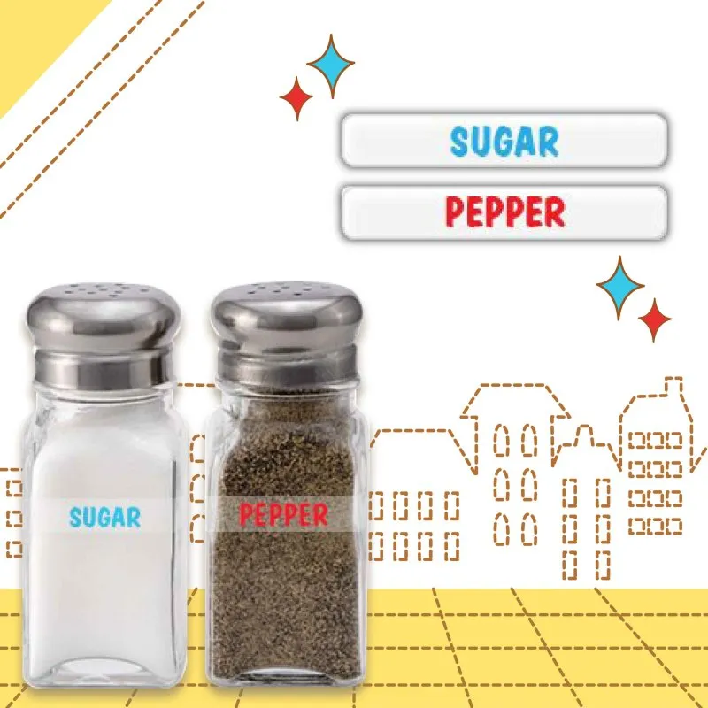 Small Clear Household Labels