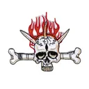 Cloth Patch - Fire Skull — photo 2