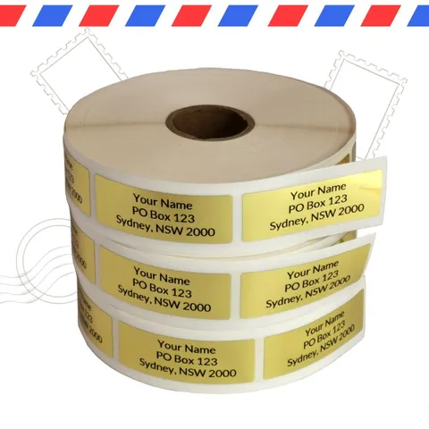 Gold Address Labels Roll
