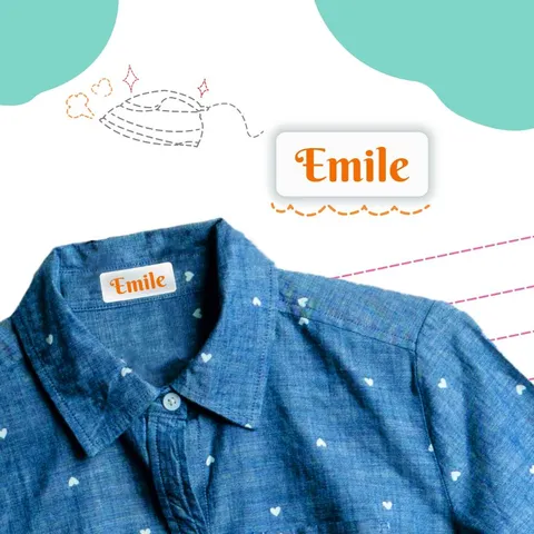 S-Medium Iron-on Labels