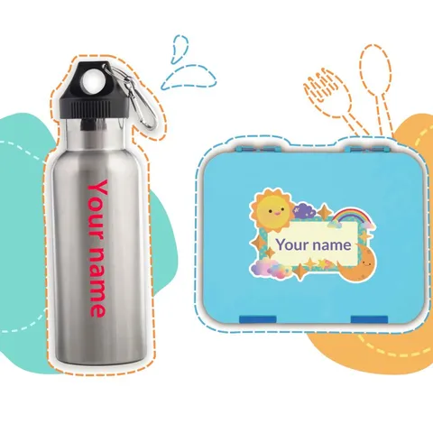 Personalised Lunch Box & Bottle Bundle