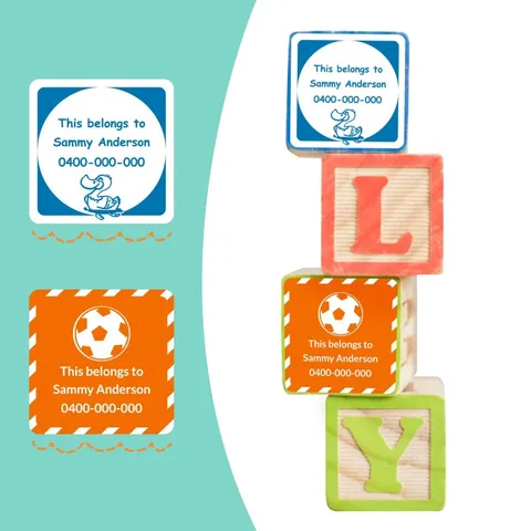 Large Square Stick-on Labels