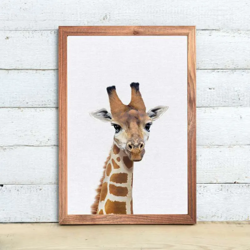 Safari Giraffe Wall Art Print
