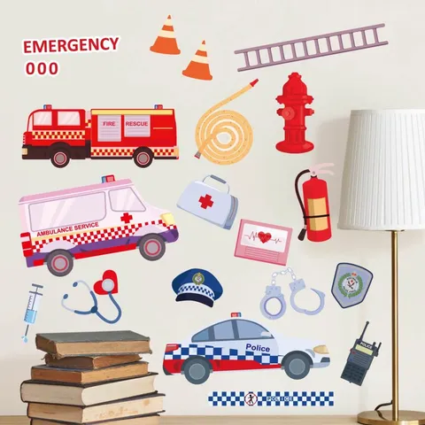 Emergency Cars Wall Stickers