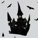 Halloween Castle Wall Stickers — photo 4