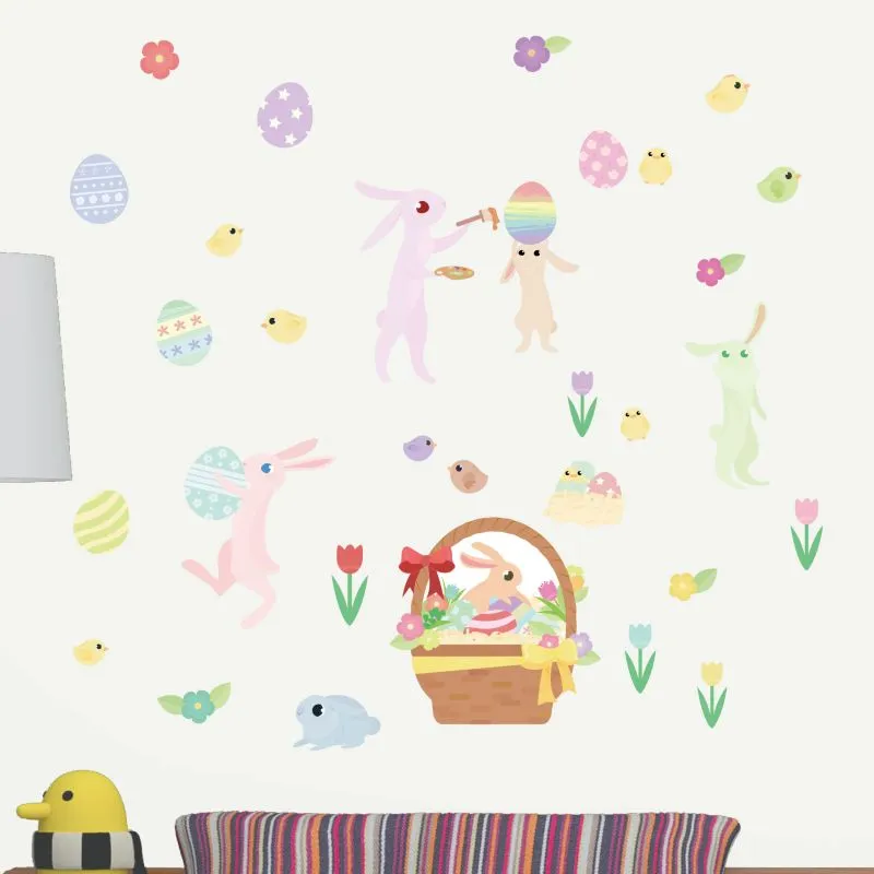 Easter Eggs & Bunnies Wall Stickers