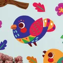 Colourful Birds Family Wall Stickers — photo 3