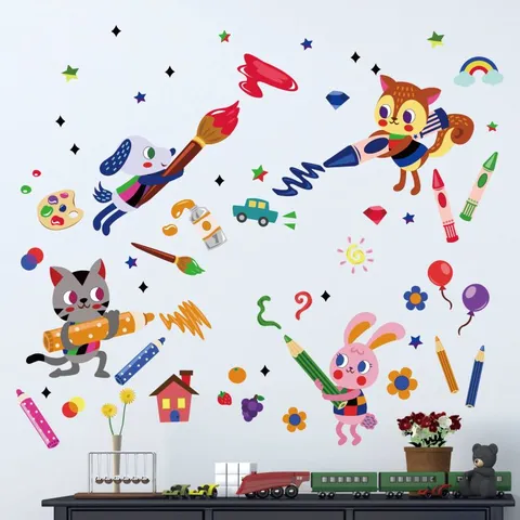 The World Of Drawing & Painting Wall Stickers