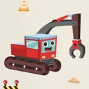 Construction Trucks v3 Wall Stickers - Kids Collection — photo 3