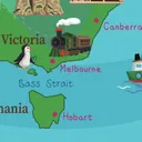 Australia Map Wall Stickers / Wallpaper / Murals — photo 4