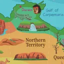 Australia Map Wall Stickers / Wallpaper / Murals — photo 5